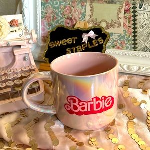 🎀 Barbie Mug Movie Pink Pearl Iridescent 🎀 Tea Time Christmas Gift⭐️